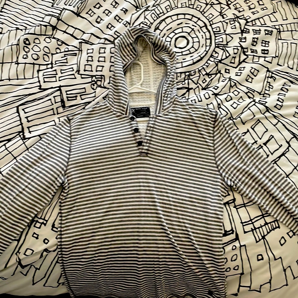 Marc Ecko white stripe Hoodie - Large